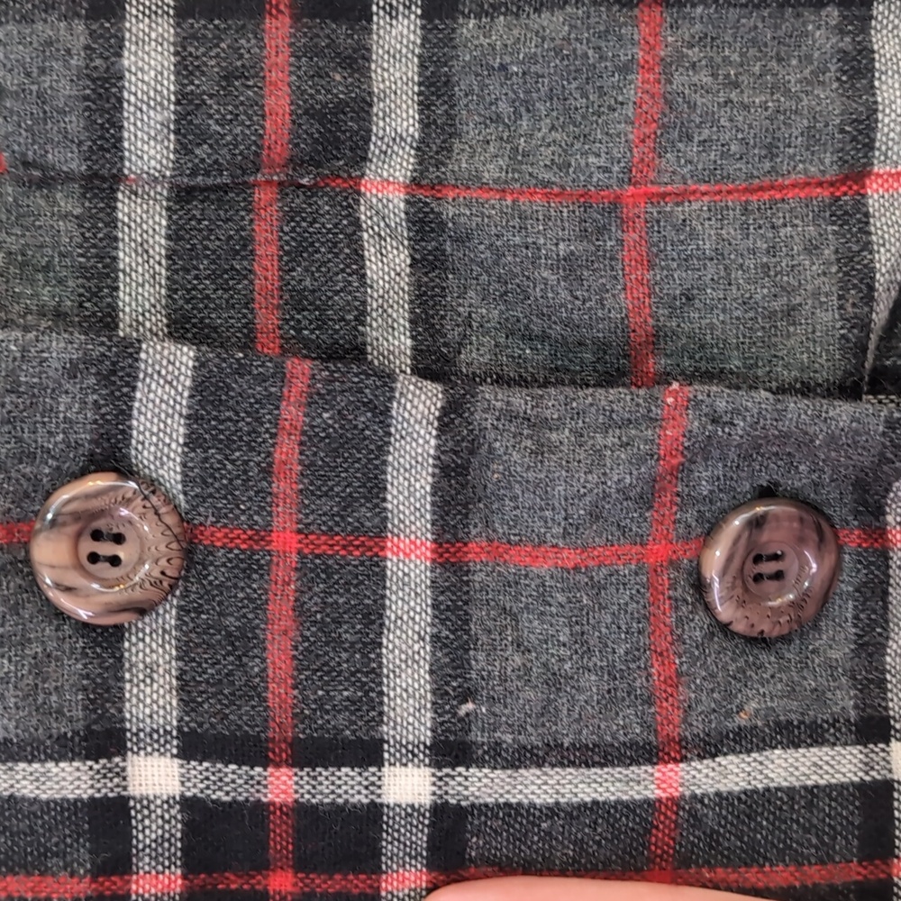 Plaid Long Coat - image 3